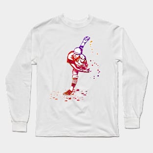 Baseball Pitcher in follow through movement or phase - 02 Long Sleeve T-Shirt